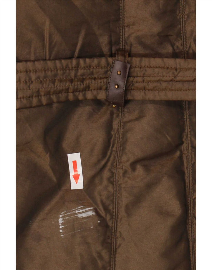 Chaqueta acolchada Mujer Trussardi Jeans IT 46 Large Caqui Poliamida