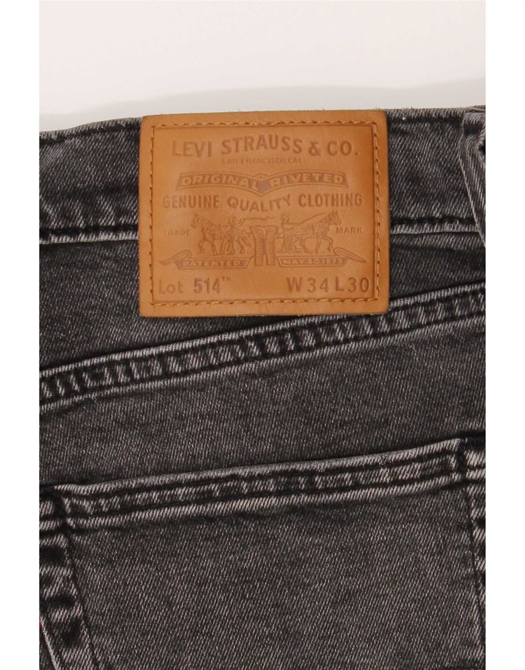 Levi's Jeans rectos 514 para hombre W34 L30 Algodón gris