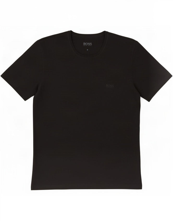 Hugo Boss Hombre Camiseta Top Medium Negro Algodón