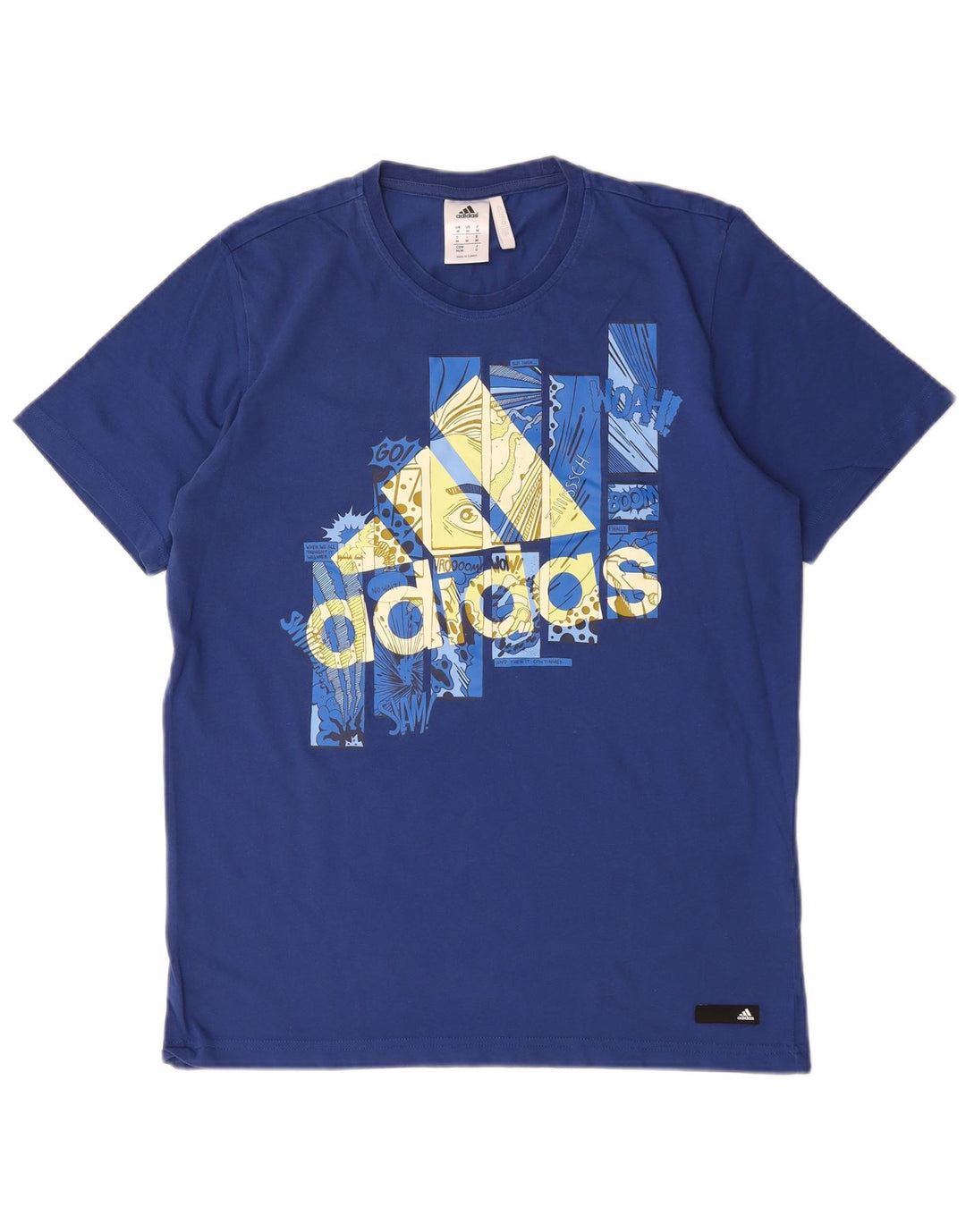 Adidas Mens Climalite Graphic Camiseta Top Medio Azul Marino Algodón