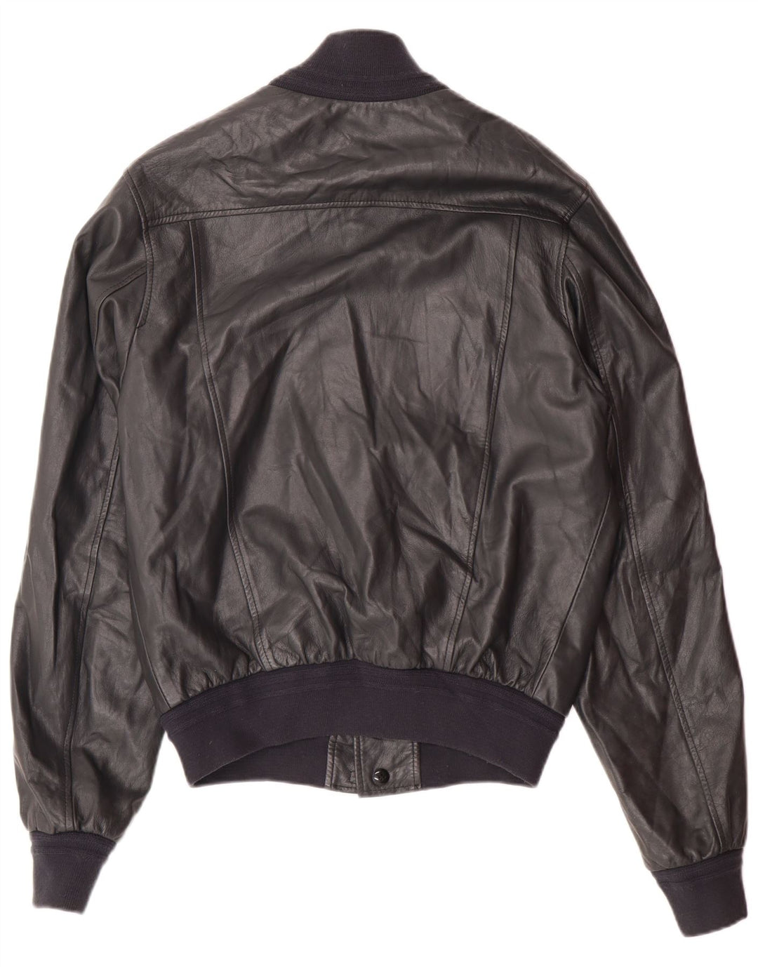 Vintage hombres cuero bomber chaqueta Reino Unido 36 pequeño cuero gris