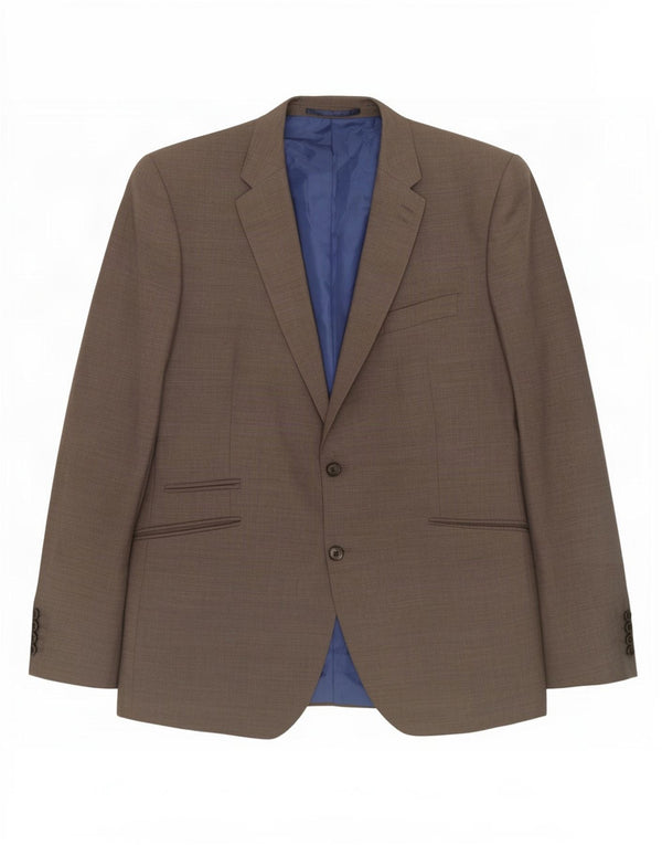 Marks & Spencer Chaqueta tipo blazer con 2 botones y ajuste a medida para hombre UK 46 XL Lana gris