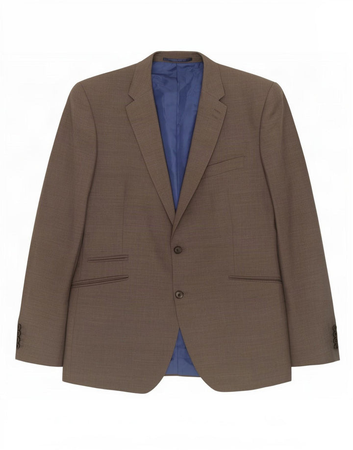 Marks & Spencer Chaqueta tipo blazer con 2 botones y ajuste a medida para hombre UK 46 XL Lana gris
