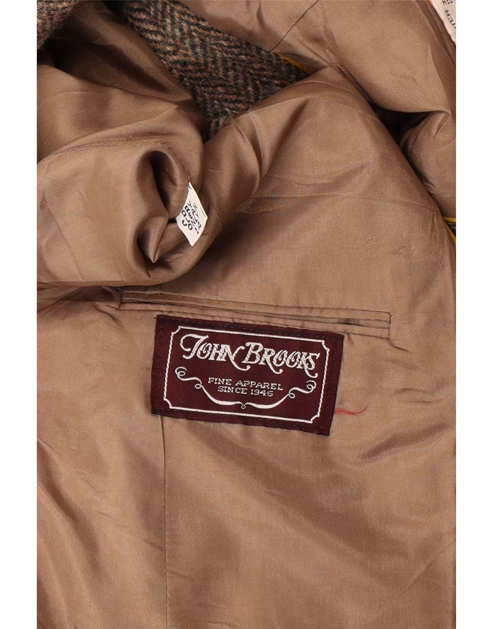 John Brooks Chaqueta tipo blazer de 2 botones para mujer Reino Unido 44 Marrón medio Espiga