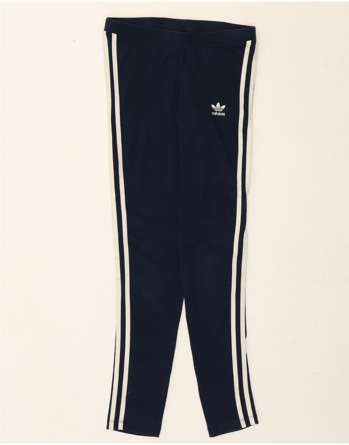 Adidas Leggings para mujer Reino Unido 8 Pequeño Azul Marino Algodón