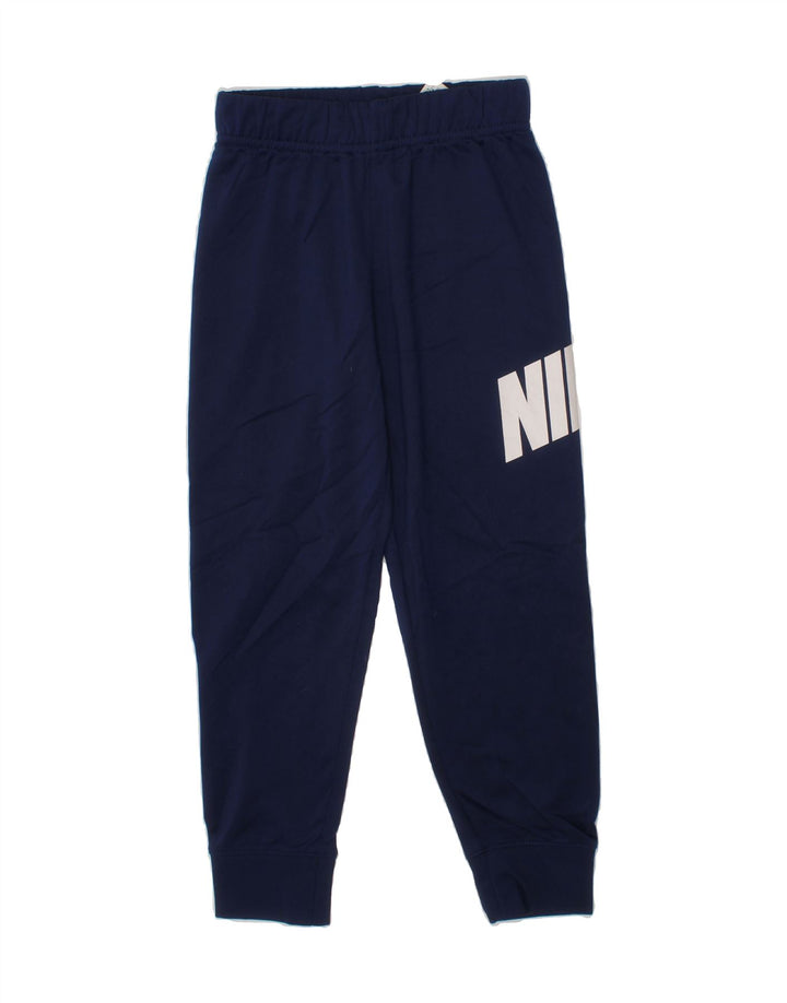 NIKE Boys Graphic Tracksuit Trousers Joggers 5-6 Years Medium  Navy Blue Vintage Nike and Second-Hand Nike from Messina Hembry 