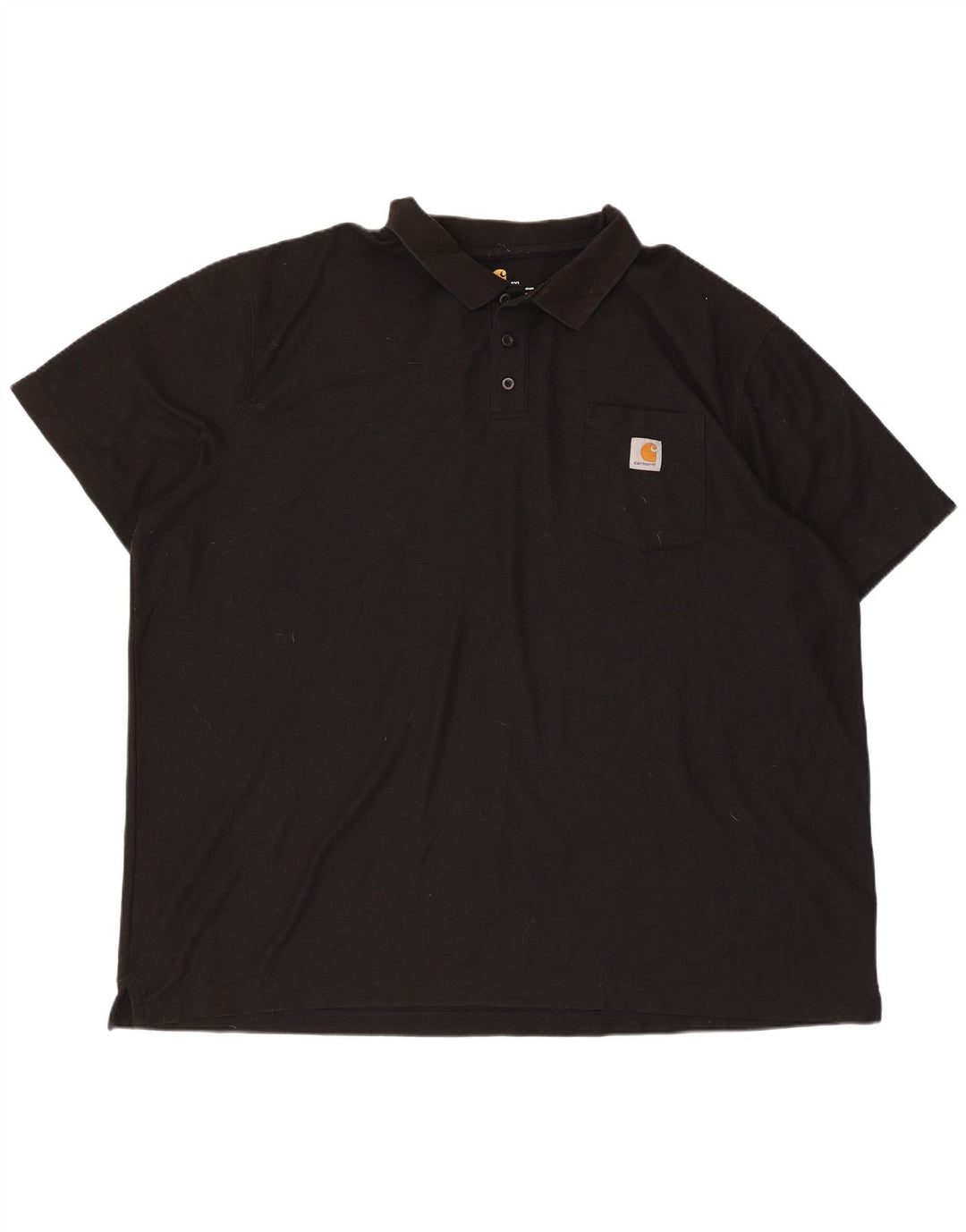 CARHARTT Polo de ajuste original para hombre 3XL Poliéster negro