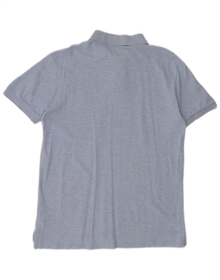 POLO RALPH LAUREN Polo ajustado para hombre de algodón moteado azul grande