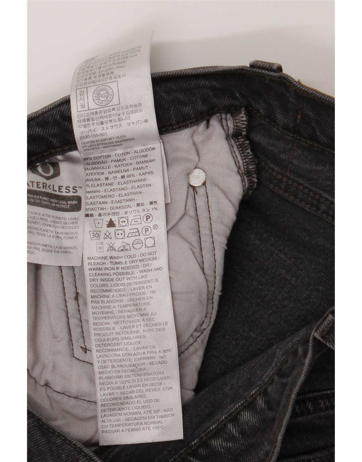 Levi's Vaqueros Rectos 501 Para Mujer W27 L28 Algodón Gris