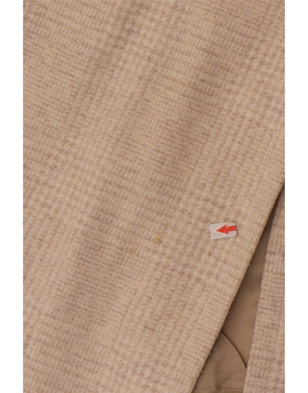 Zara Mujer Abrigo Extragrande UK 10 Small Beige Houndstooth