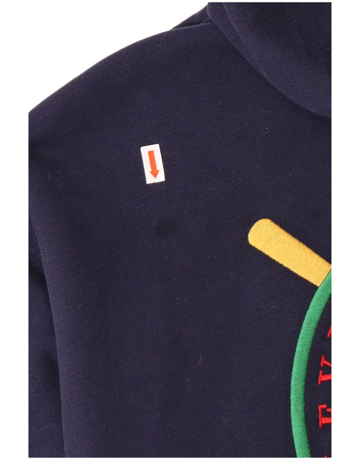 LEVI'S Suéter con capucha y cremallera de gran tamaño para mujer UK 10 Small Azul marino