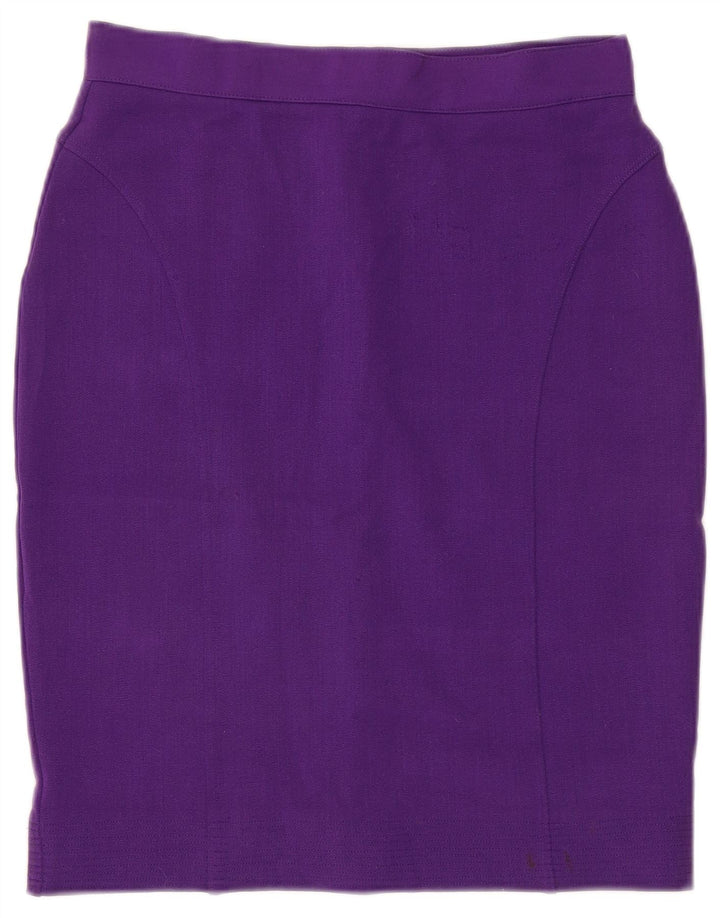 Versace Falda lápiz para mujer IT 46 Large W30 Púrpura
