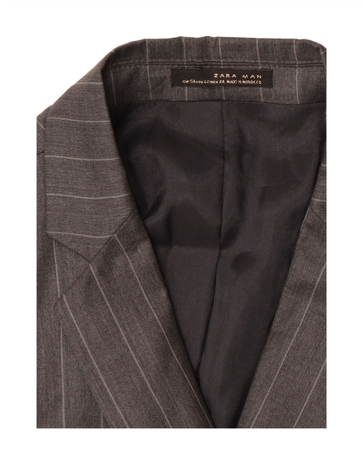 Zara Chaqueta Blazer De 1 Botón Para Hombre EU 54 XL Gris Rayas