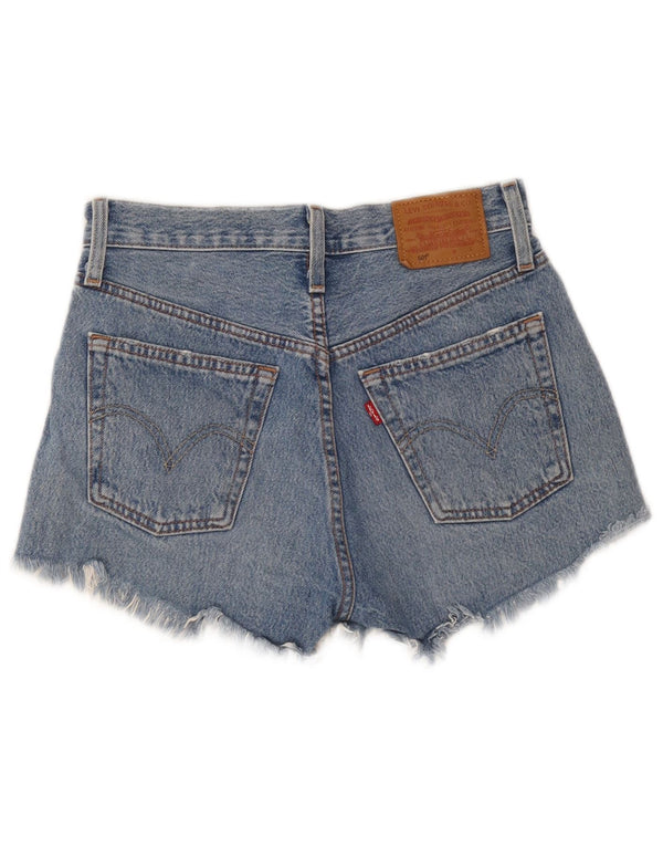 Levi's 501 Pantalones cortos de mezclilla desgastados para mujer W23 2XS Algodón azul