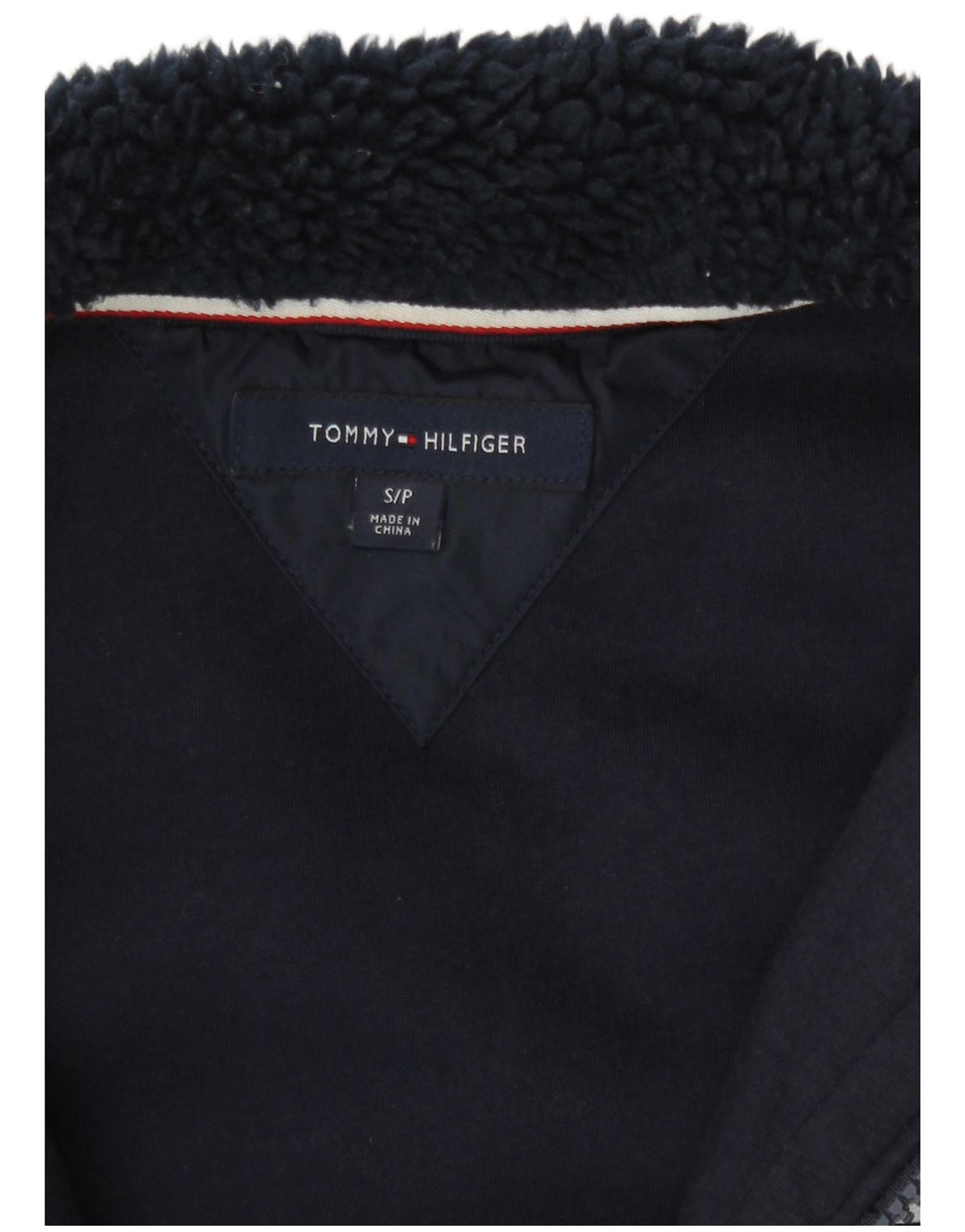 Tommy Hilfiger Chaleco polar para mujer UK 10 Small Azul marino Poliéster