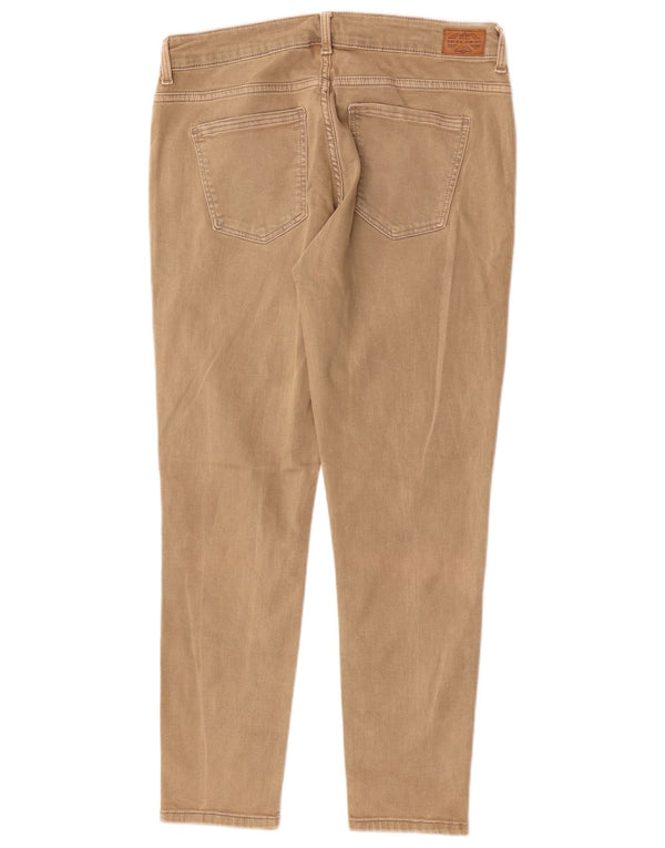 Zara Mujer Pantalones Casuales Slim EU 40 Medium W30 L26 Algodón Beige