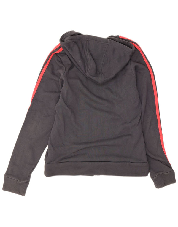 Adidas Sudadera con capucha y cremallera para mujer Reino Unido 12 Algodón gris medio