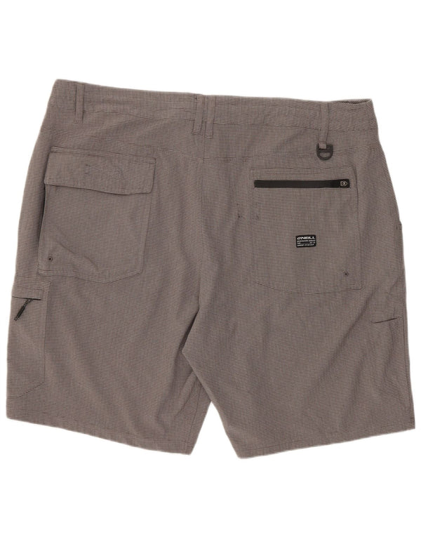 O'Neill Pantalones cortos cargo para hombre W38 XL Poliéster a rayas grises