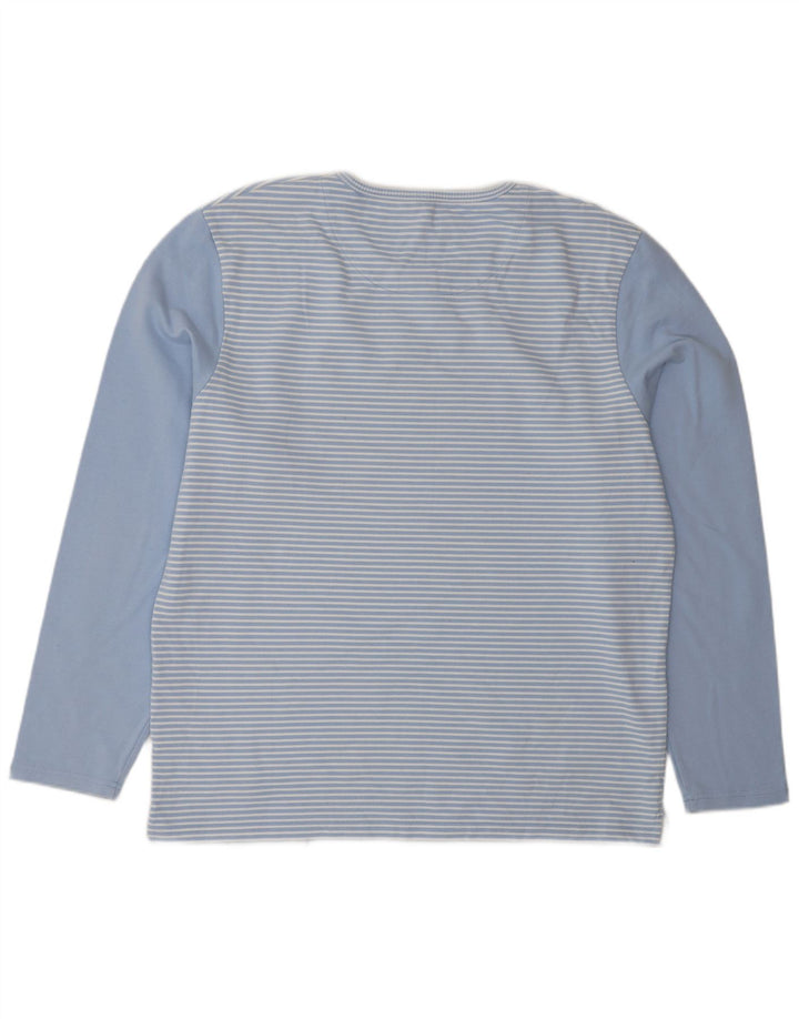 Lyle & Scott Camiseta de manga larga para hombre XL azul a rayas