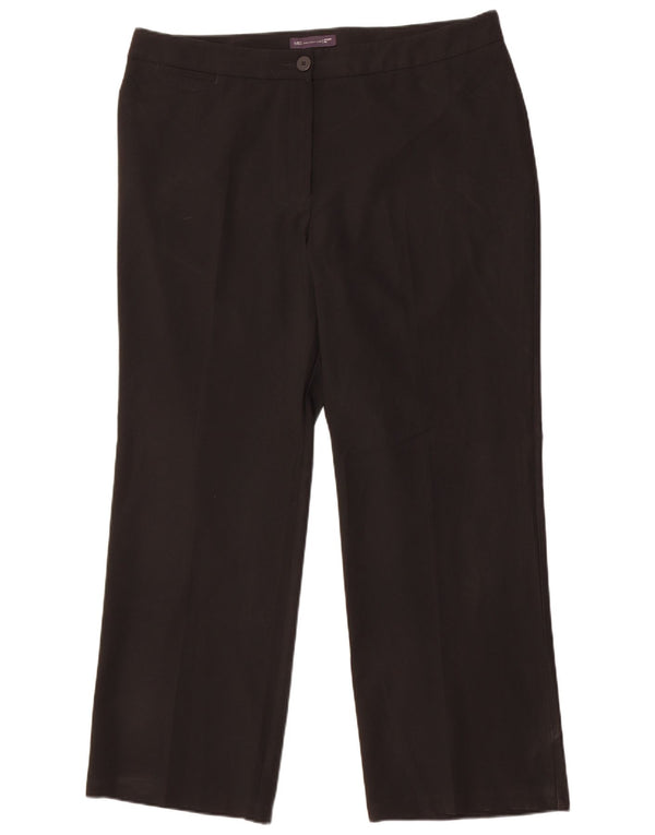 Marks & Spencer Pantalones Casuales Rectos para Mujer UK 18 XL W38 L30 Negro