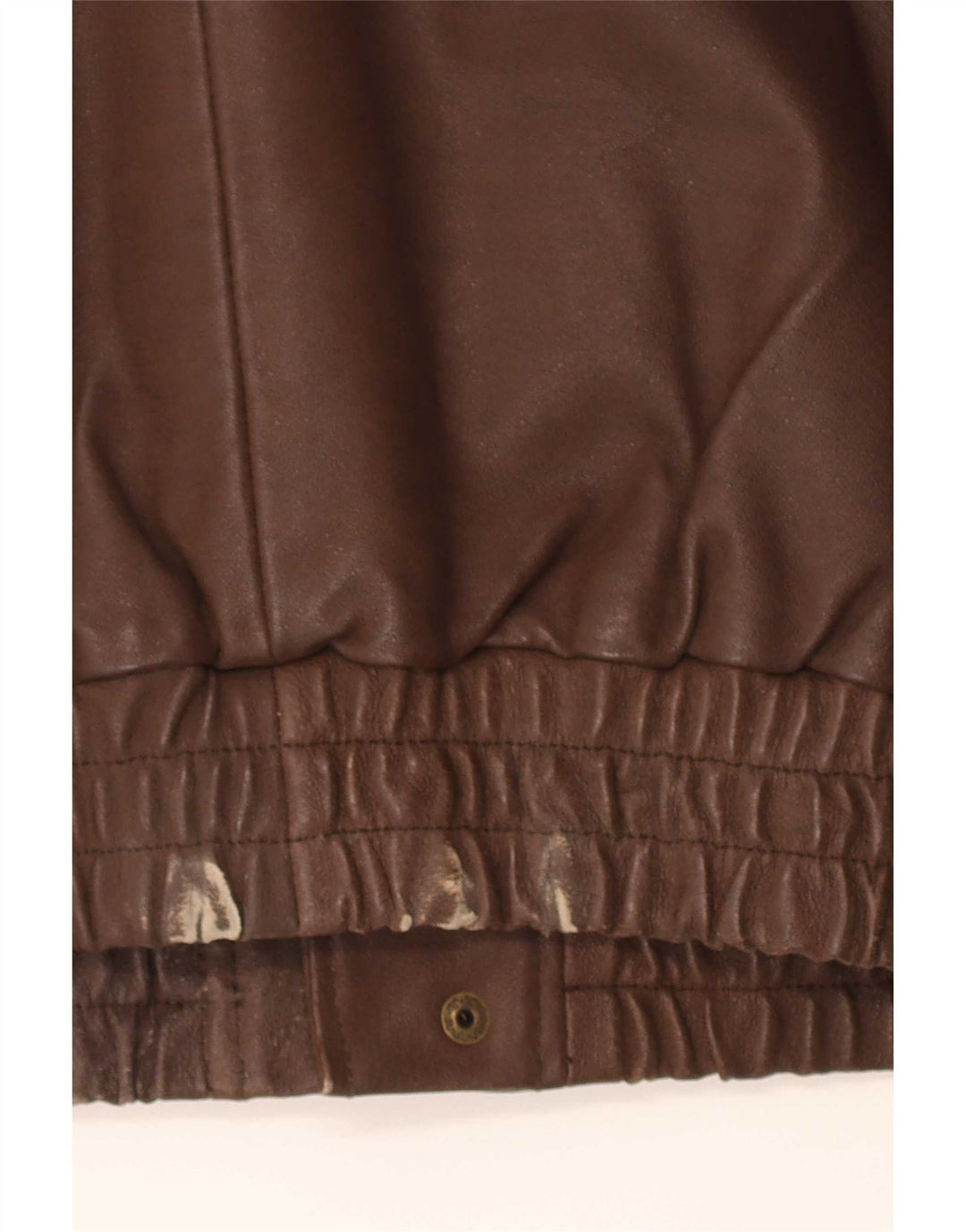 John F Gee Chaleco de cuero para hombre UK 38 Marrón medio