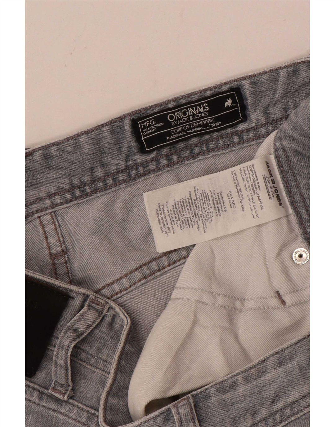 Jack & Jones Tim Slim Jeans para Hombre W30 L34 Algodón Gris