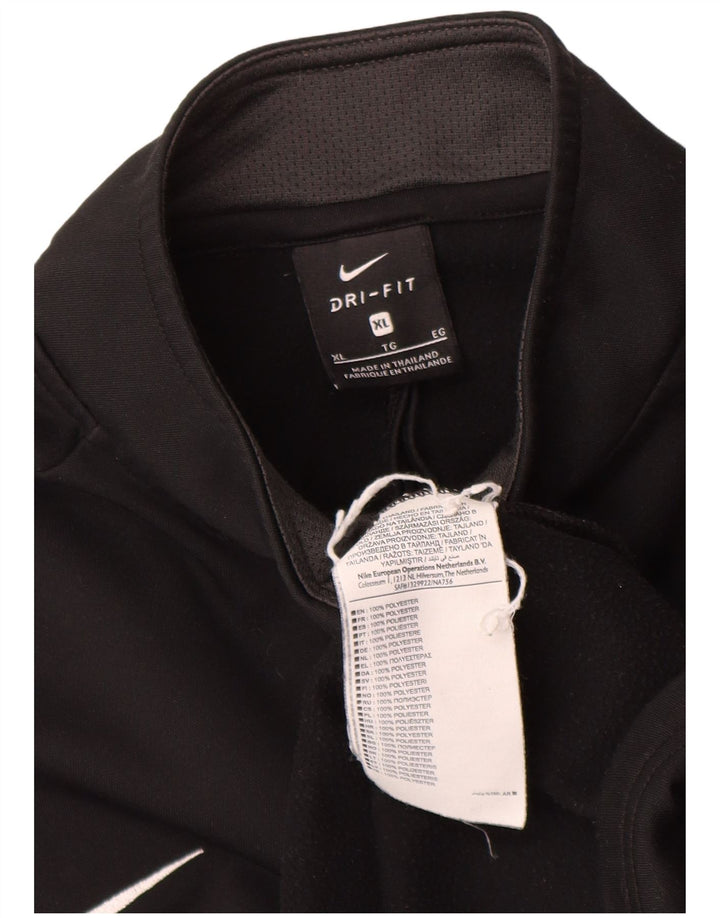 Nike Dri Fit Graphic Zip Neck Jersey Chándal Top XL Negro para Hombre