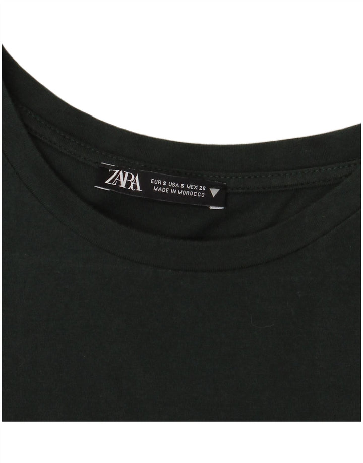 Zara Mujer Blusa Top UK 10 Small Caqui