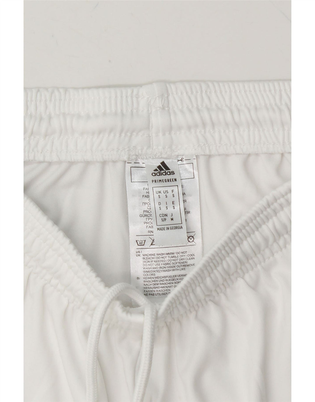 ADIDAS Mens Primegreen Sport Shorts Small White Polyester