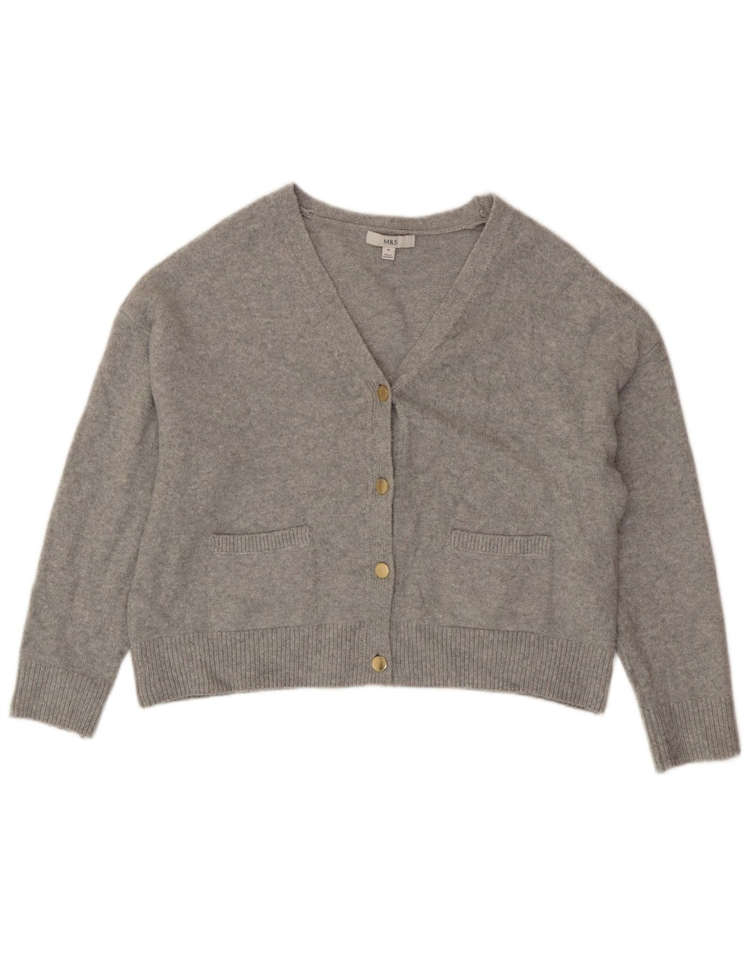 Marks & Spencer Suéter tipo cárdigan extragrande para mujer UK 44 Gris medio