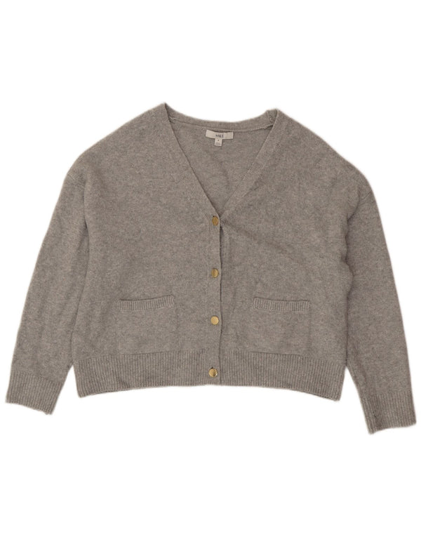 Marks & Spencer Suéter tipo cárdigan extragrande para mujer UK 44 Gris medio