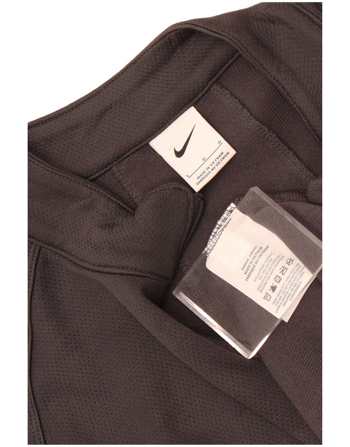 Nike - Chándal con cremallera y cuello para hombre, talla grande, algodón negro