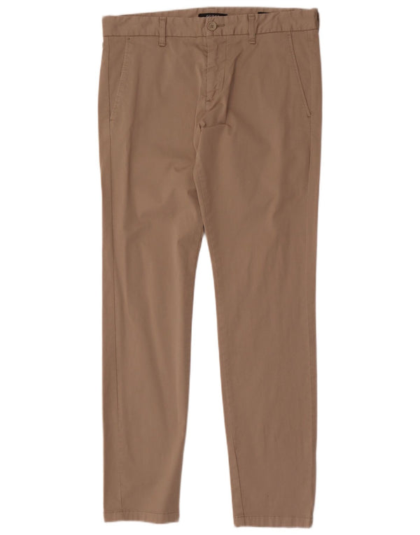 Guess Pantalón chino ajustado para hombre W32 L32 Algodón beige