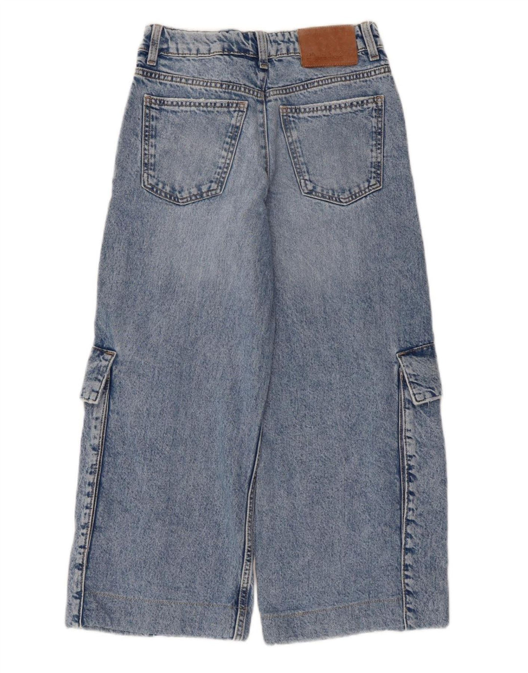 Zara Vaqueros Capri Cargo para Niños 13-14 Años W28 L22 Azul