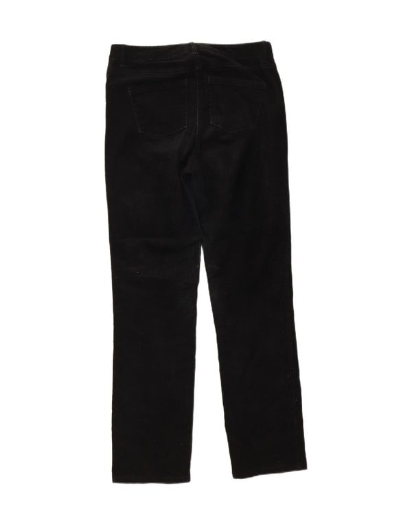 Marks & Spencer Pantalones rectos de pana para mujer UK 10 Small W30 L29 Negro