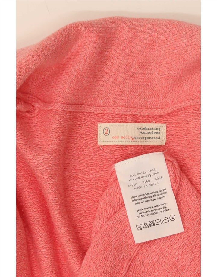 Odd Molly - Cárdigan para mujer, talla 2, algodón moteado, color rosa medio