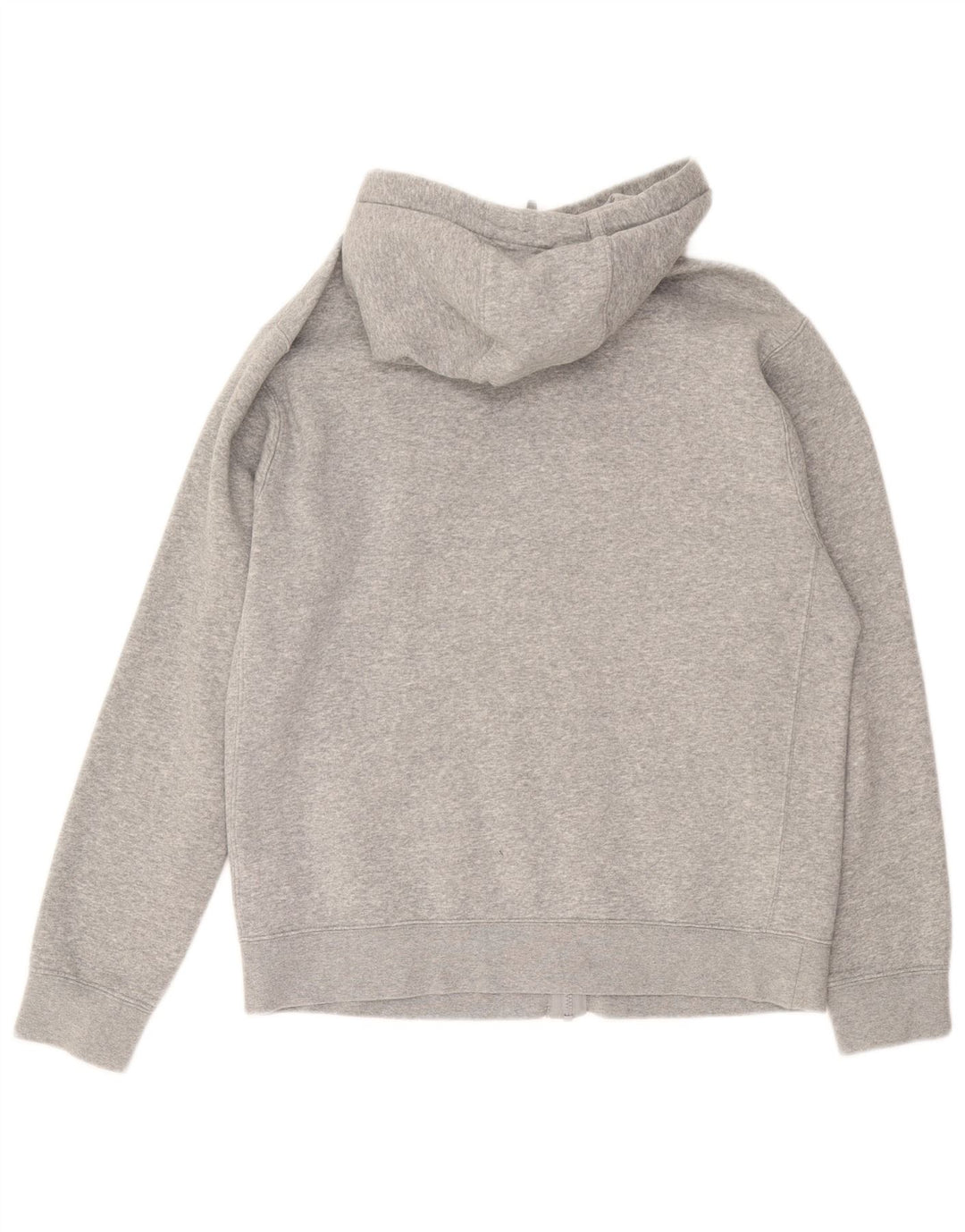 NIKE Sudadera con capucha y cremallera para hombre, algodón gris medio