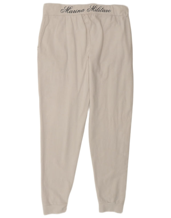 MARINA MILITARE Pantalones de chándal para mujer Joggers UK 46 Large White