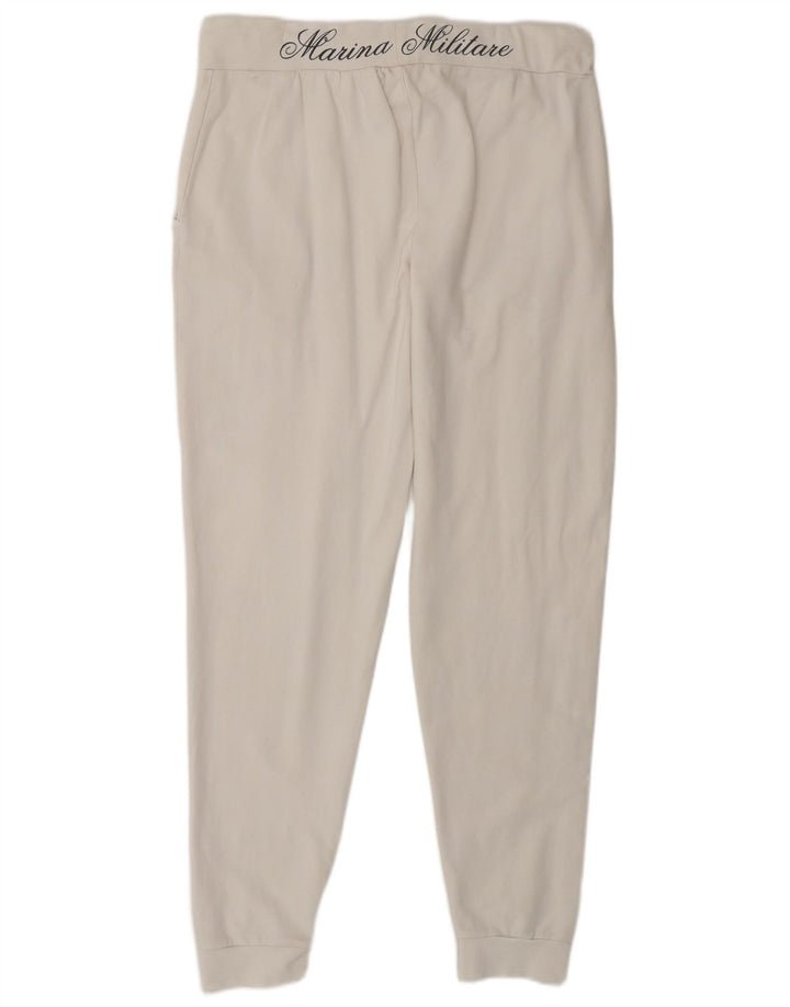 MARINA MILITARE Pantalones de chándal para mujer Joggers UK 46 Large White