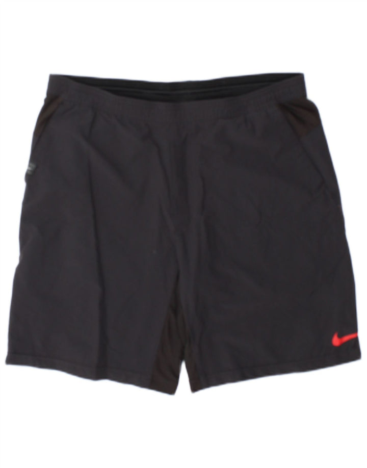 Pantalones cortos deportivos Nike de nailon color block en gris medio para hombre