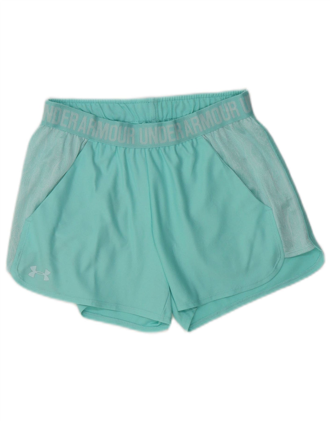 UNDER ARMOUR Pantalones cortos deportivos Heat Gear Graphic para mujer Reino Unido 8 Pequeño Turquesa