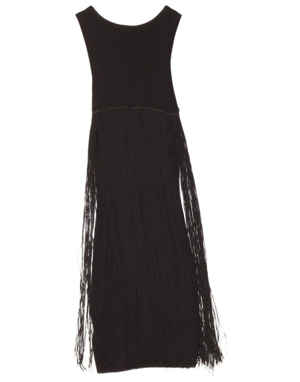 Topshop Vestido largo sin mangas para mujer UK 6 XS Viscosa negra