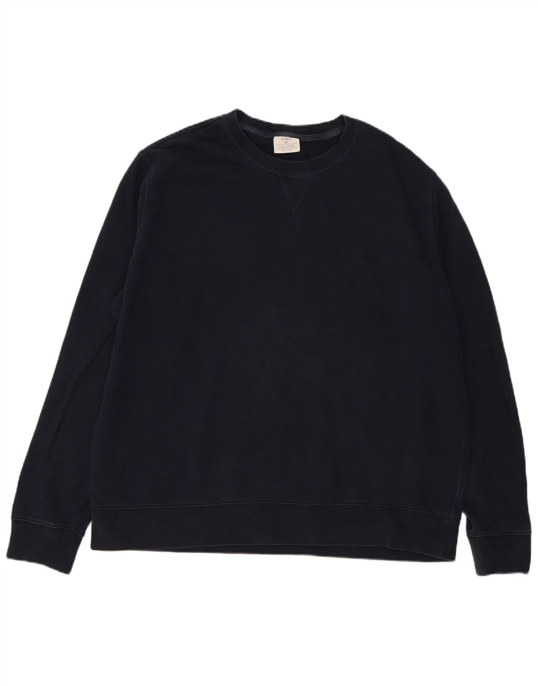 Marks & Spencer - Sudadera de corte regular para hombre, talla 3XL, algodón azul marino