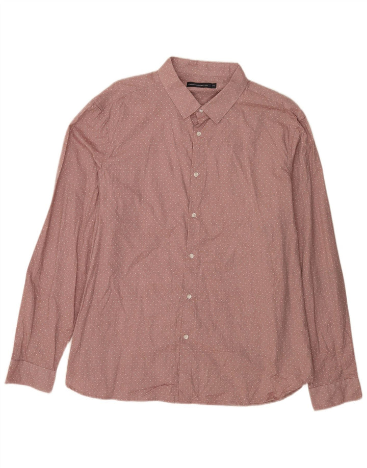 Camisa para hombre French Connection 2XL Algodón con lunares rosas