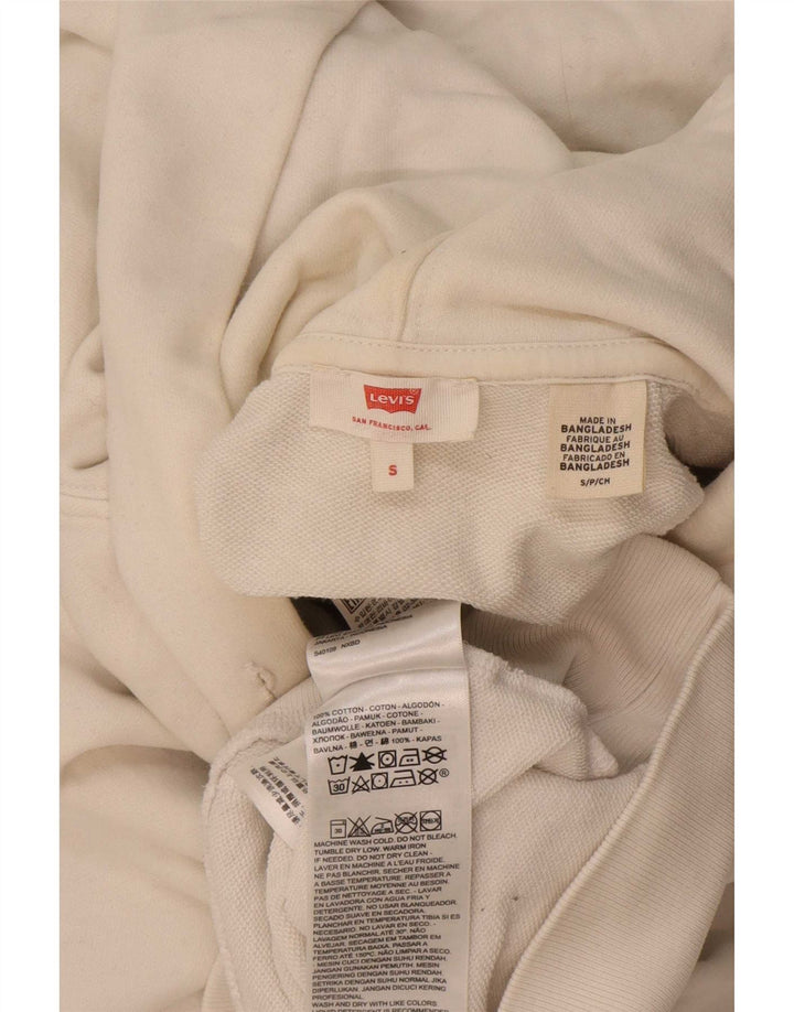 Levi's Hombre Sudadera Con Capucha Gráfica Jersey Pequeño De Algodón Blanco