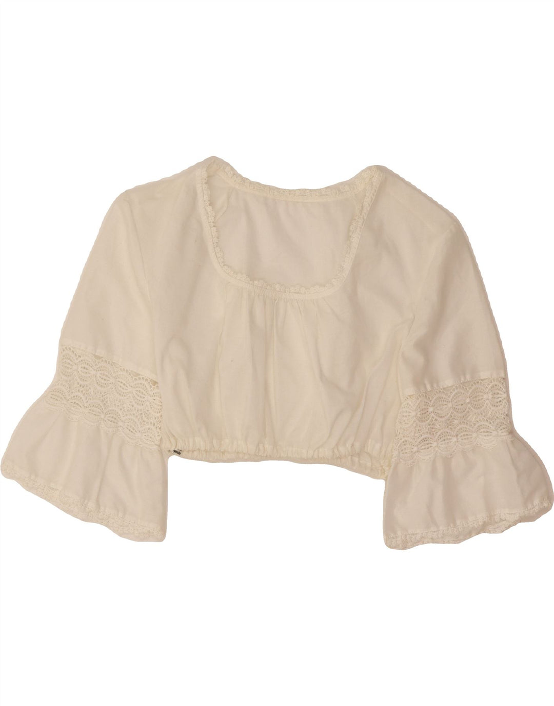 VINTAGE Girls Long Sleeve Blouse Top 7-8 Years White Vintage Vintage and Second-Hand Vintage from Messina Hembry 