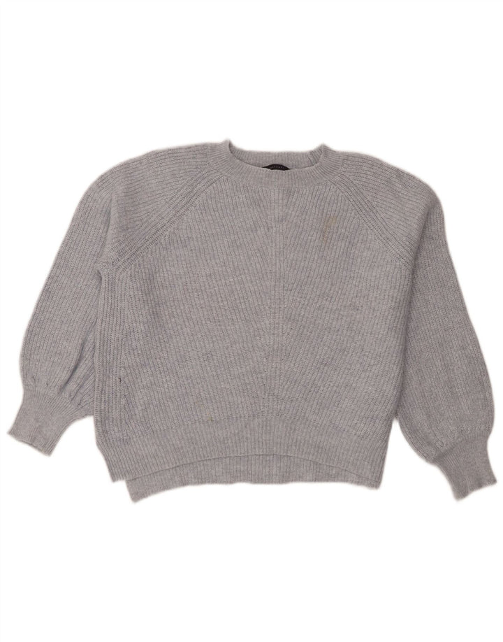 Marks & Spencer Suéter Corto con Cuello Barco para Mujer UK 44 Azul Medio