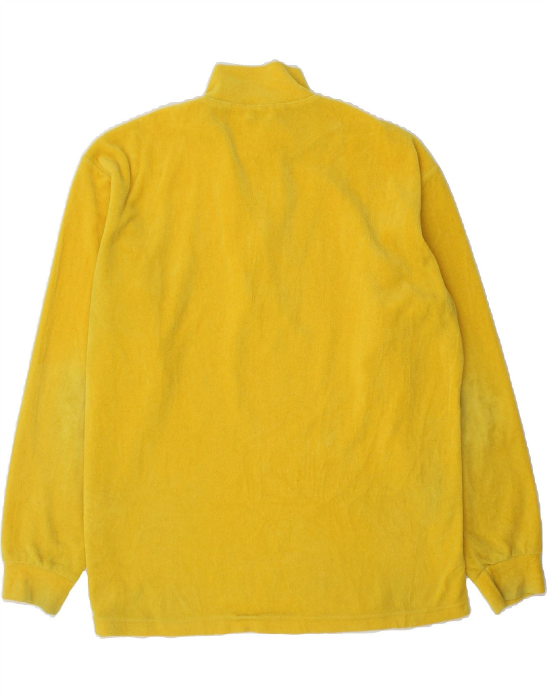 FILA Mens Zip Neck Fleece Jumper Large Yellow Polyester Vintage Fila and Second-Hand Fila from Messina Hembry 