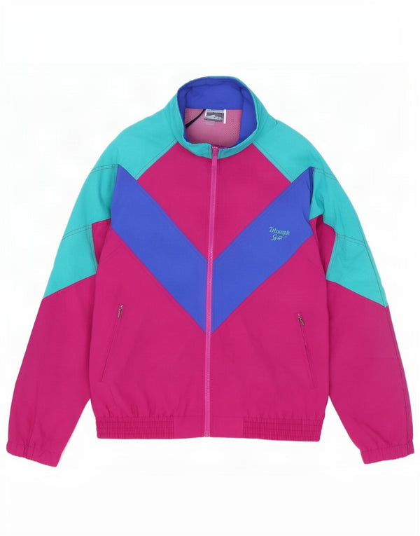 Triumph Mens Tracksuit Top Jacket UK 42 Large Multicoloured Colourblock