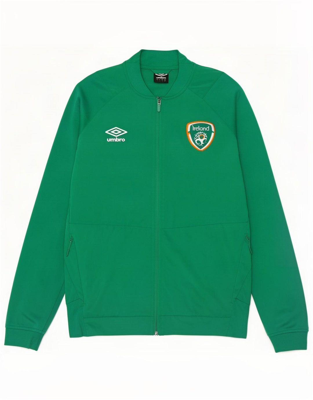 Umbro Hombre Irlanda Chándal Top Chaqueta Pequeña Verde Poliéster